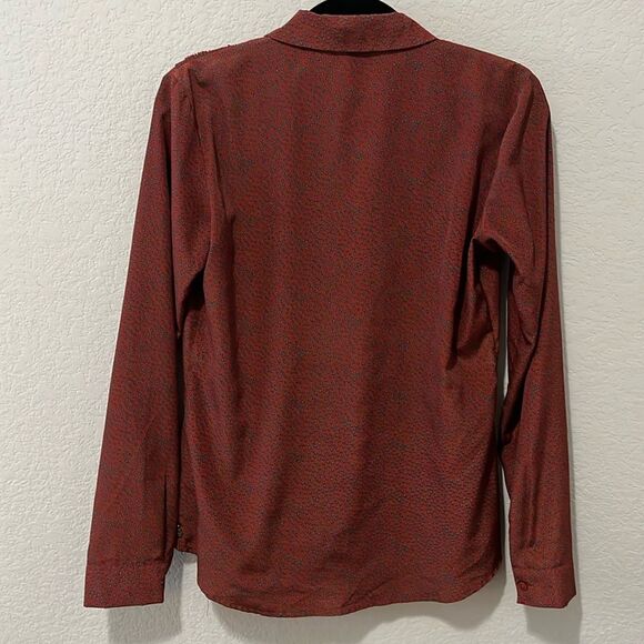 MAISON SCOTCH La Femme Selon Marie Blouse Long Sleeve Button Up Heart, Size 1(4) - Picture 8 of 10